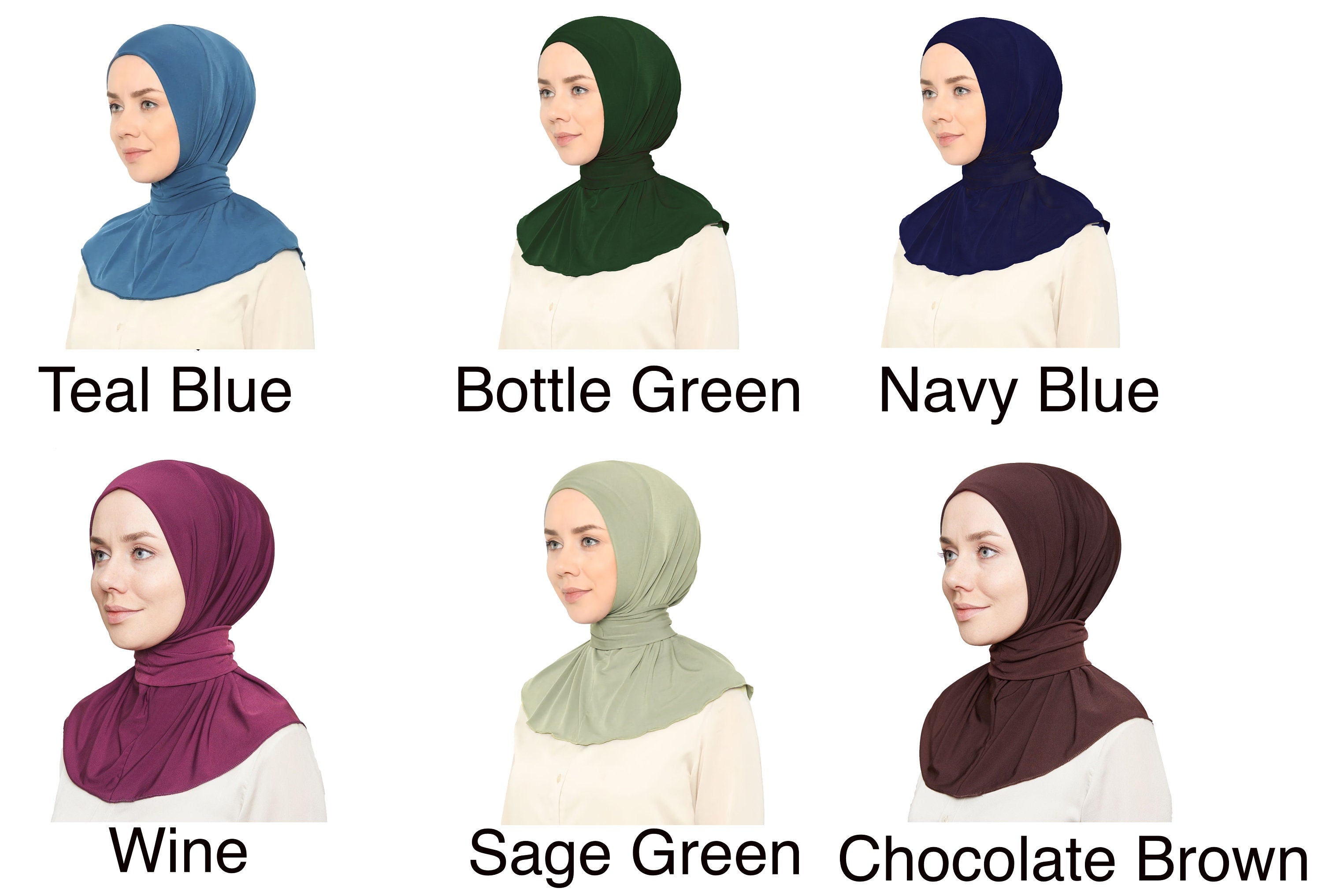 Ready To Go Instant Hijab for Ladies Girls Women With Tie Back Buttons Premium Quality Jersey Scarf
