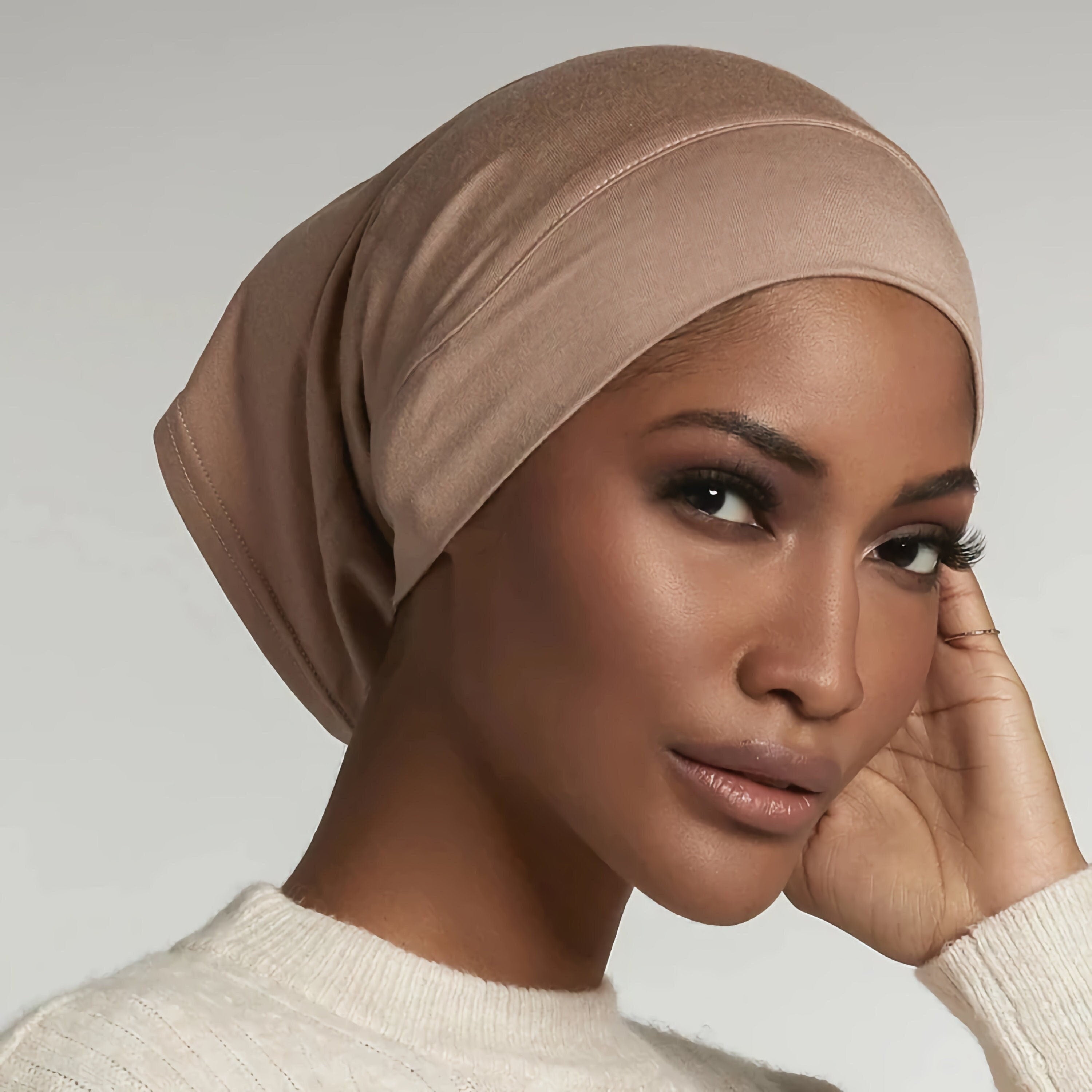 Under Scarf Tube Bonnet Cap for Hijab Sports Hair - Non-Slip/Anti-Slip for Ladies Women Girls