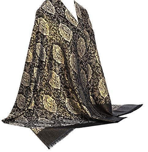 Pashmina Glitter Sparkle Paisley Design Shawl Scarf Wrap Stole Luxuriously Warm Soft By World Of Shawls