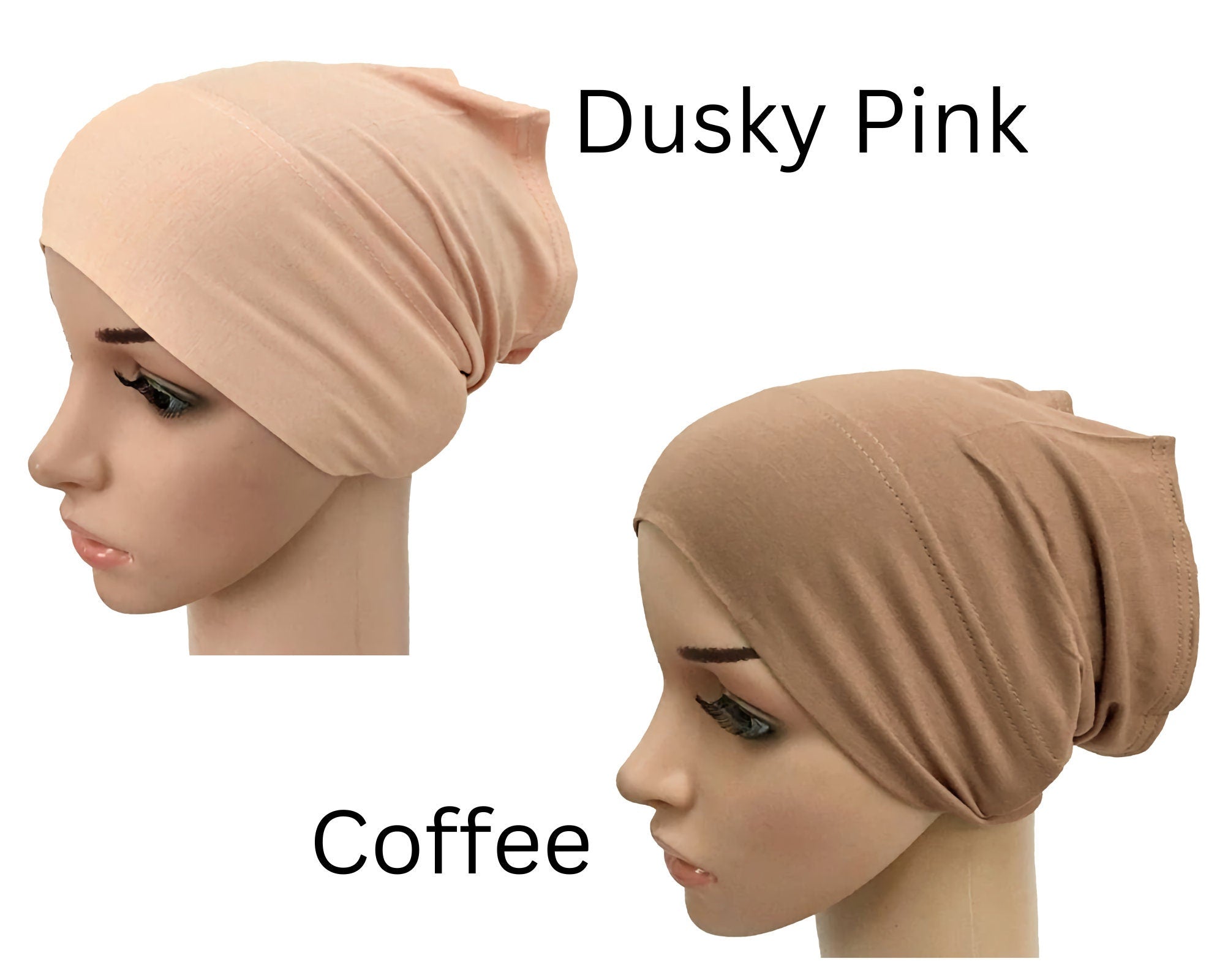 Under Scarf Tube Bonnet Cap for Hijab Sports Hair - Non-Slip/Anti-Slip for Ladies Women Girls