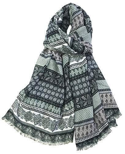 Vintage Bohemian Inspired Boho Style Long Fashion Scarf Scarves Wrap Shawl For Women Ladies By World Of Shawls(b07kqj59n2)
