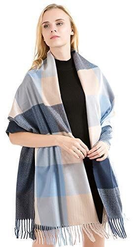 Winter Scarf For Women Ladies With Plaid Block Checkered Tartan Blanket Stylish Wrap Shawl - Colourful Soft And Cozy By World Of Shawls