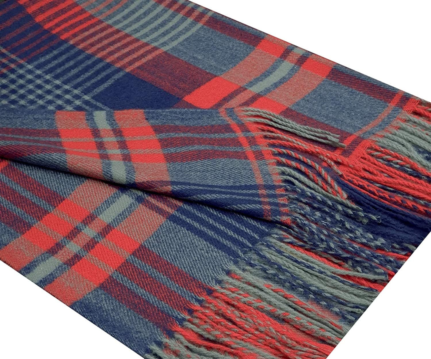 World of Shawls WINTER WARMER Thick Large Plaid Check Design Fashion Scarf Blanket Wrap Unisex