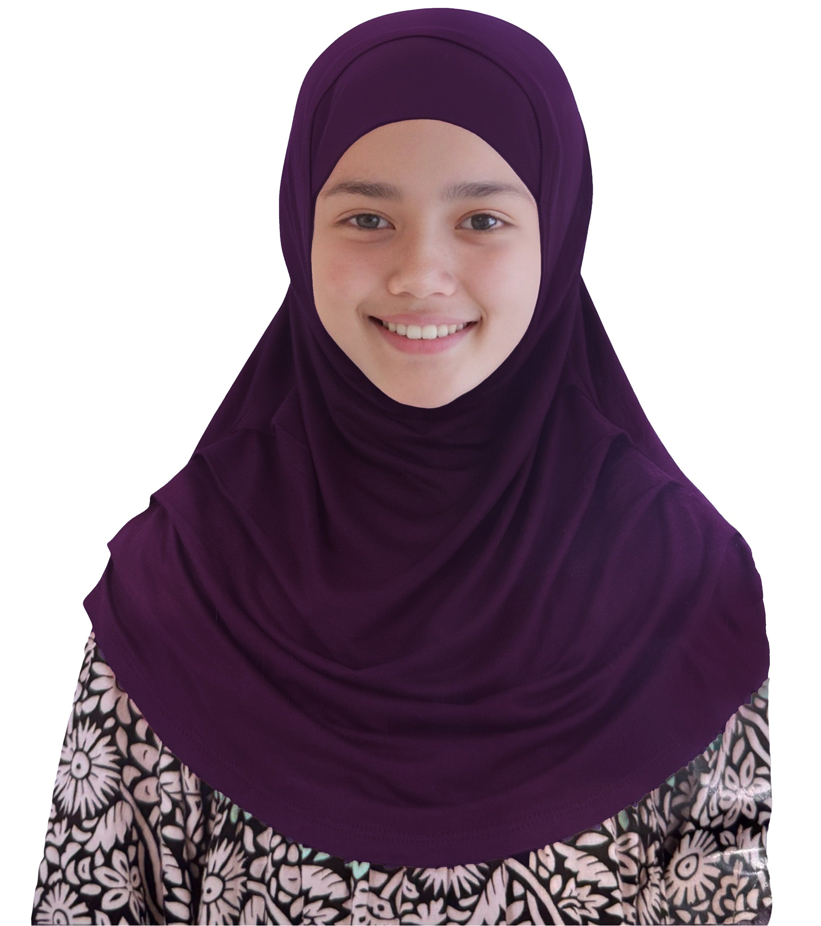 New Pleated Children Kids Girls Instant Hijab Eid Ramadan Mosque Hijab