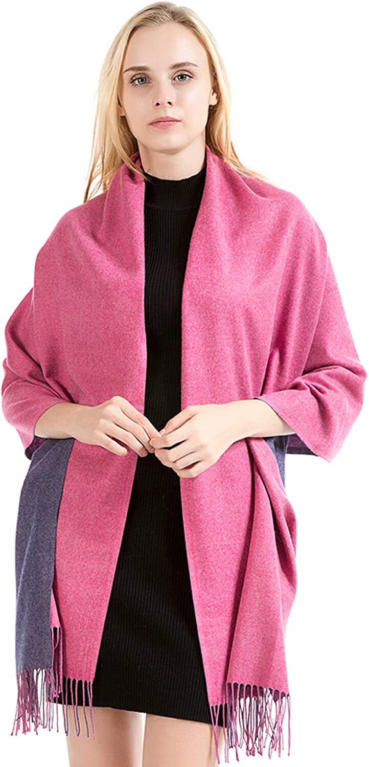 Soft Scarf Womens Ladies Unisex Reversible Two Sided Shawl Wrap Blanket Cashmere Feel 11 Colours WINTER SPECIAL by World of Shawls