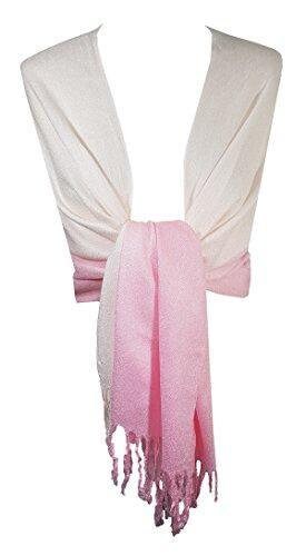 World Of Shawls Soft Fusion Pashmina Shawl Wrap Scarf (fused Pink/ice Pink)