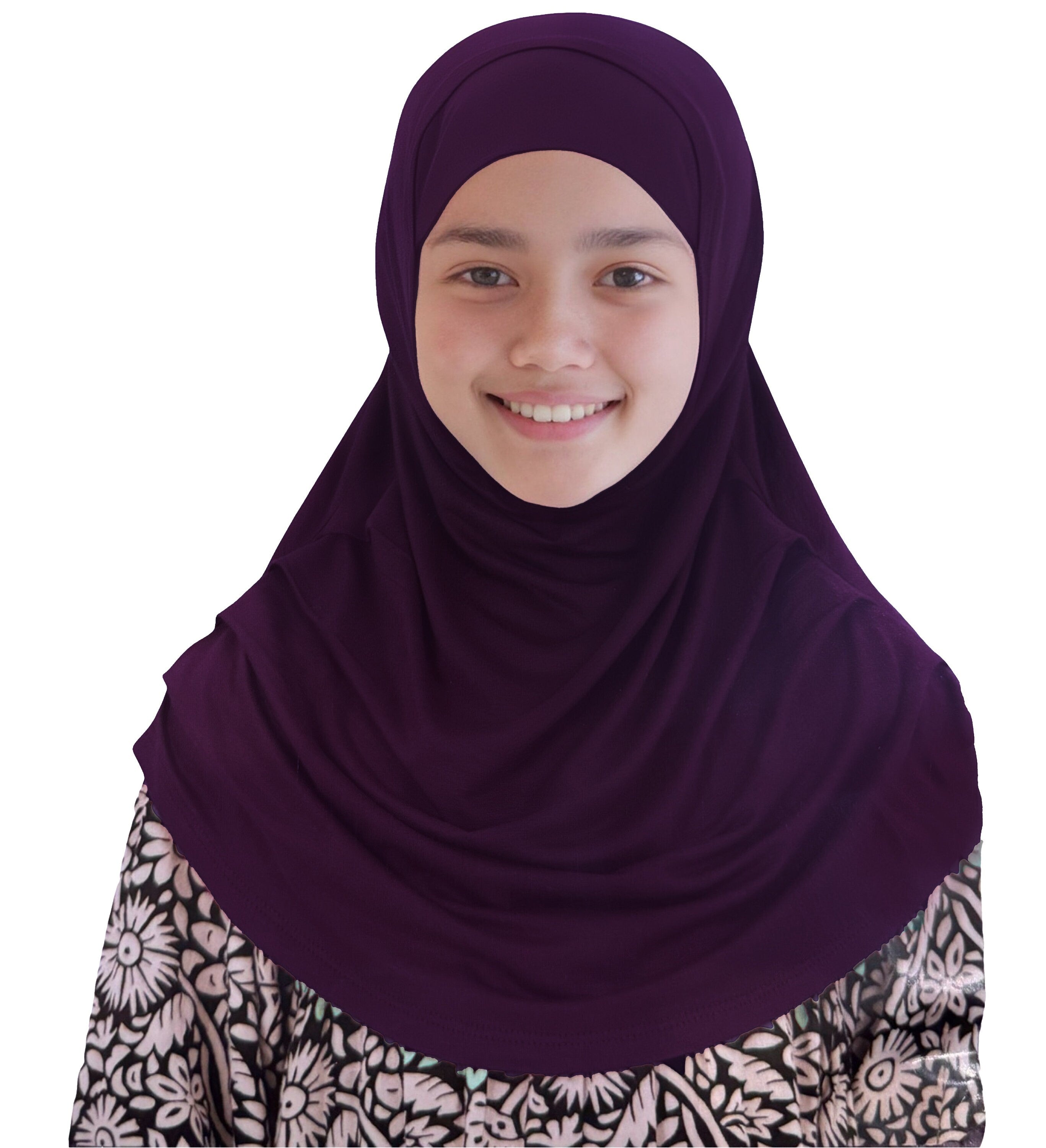 New Pleated Children Kids Girls Instant Hijab Eid Ramadan Mosque Hijab
