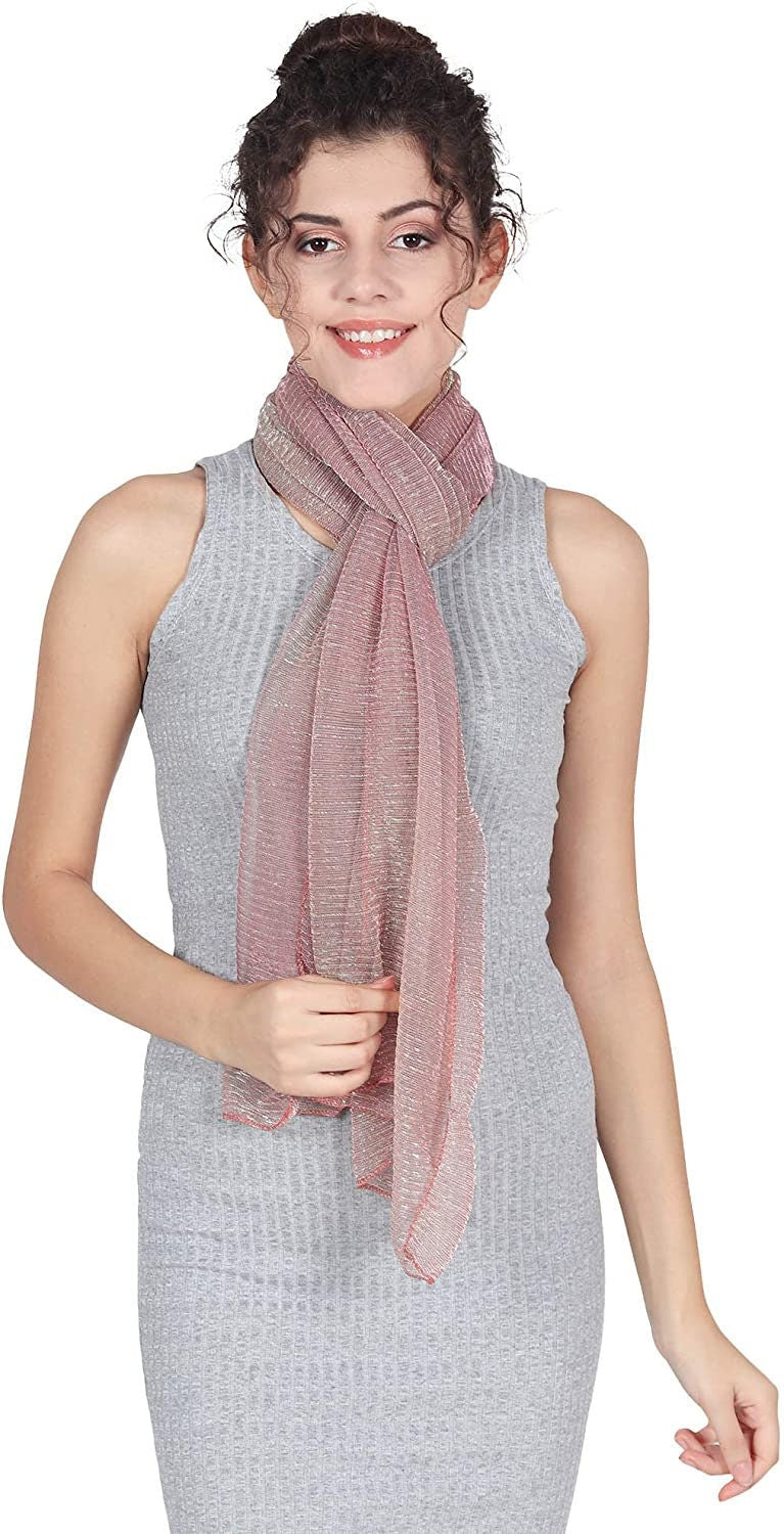 Scarf Wrap for Wedding Evening Shawl Glitter Sheer Bridal Women's Scarves for Prom, Party By World of Shawls
