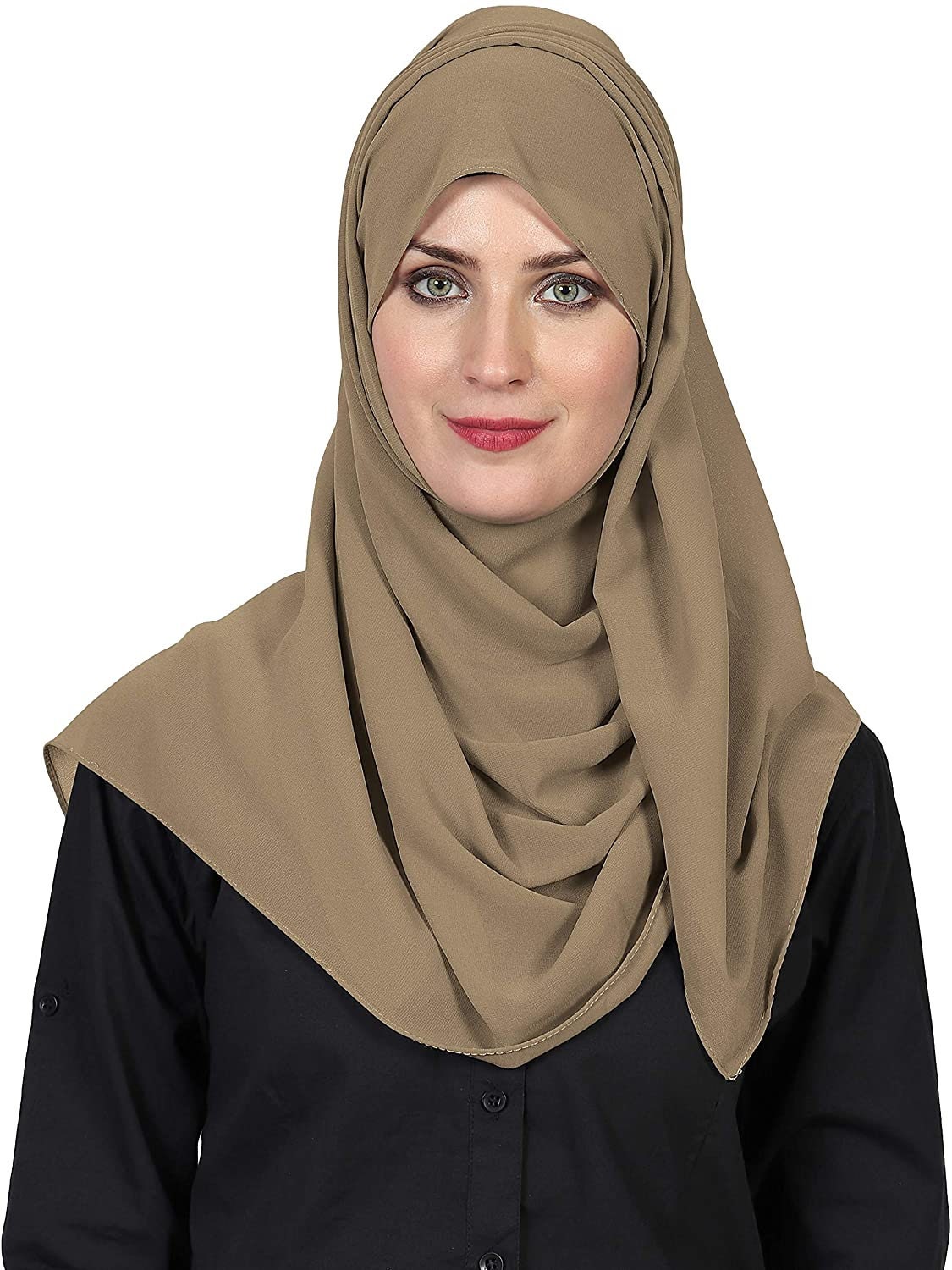 World of Scarfs Soft Chiffon Hijab Scarves Shawls Wraps for Wedding Evening Party Special Occasions Big Size 85 x 180 Cms