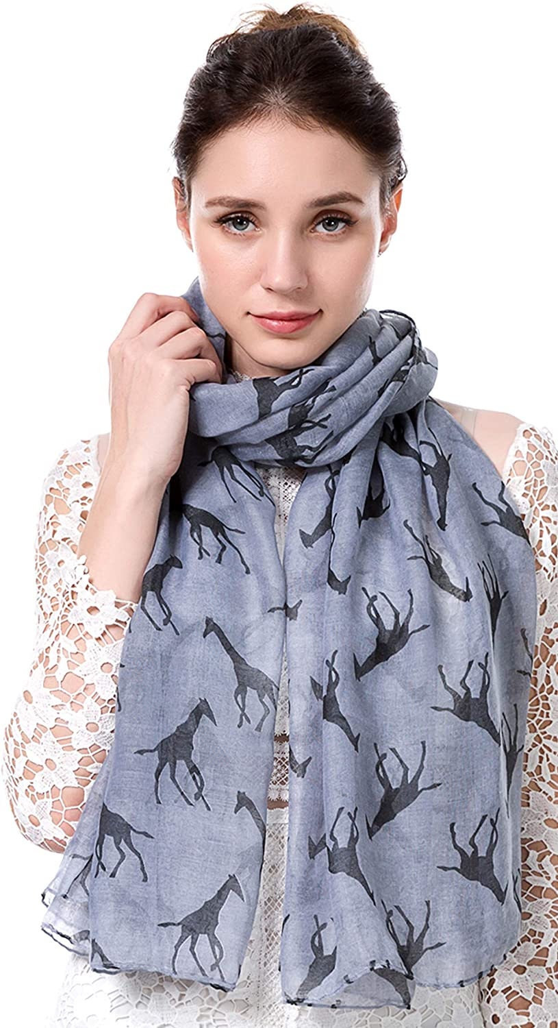 Giraffe Animal Print Women's Scarf Shawl Wrap By World of Scarfs