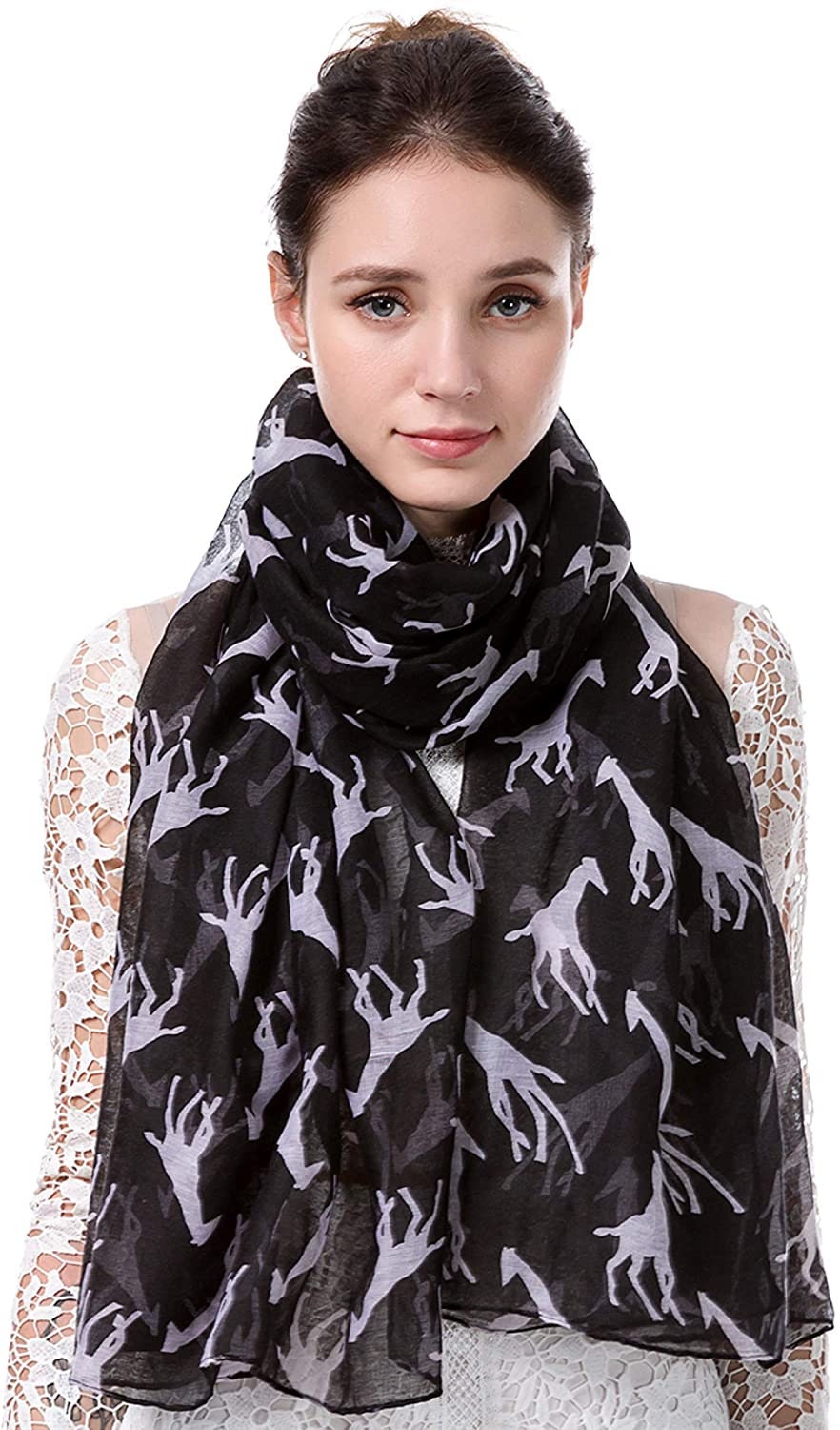 Giraffe Animal Print Women's Scarf Shawl Wrap By World of Scarfs