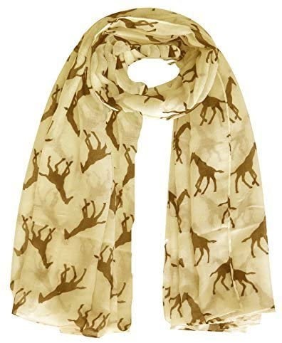 Giraffe Animal Print Women's Scarf Shawl Wrap By World of Scarfs