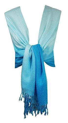 World Of Shawls Soft Fusion Pashmina Shawl Wrap Scarf (fused Turquoise)