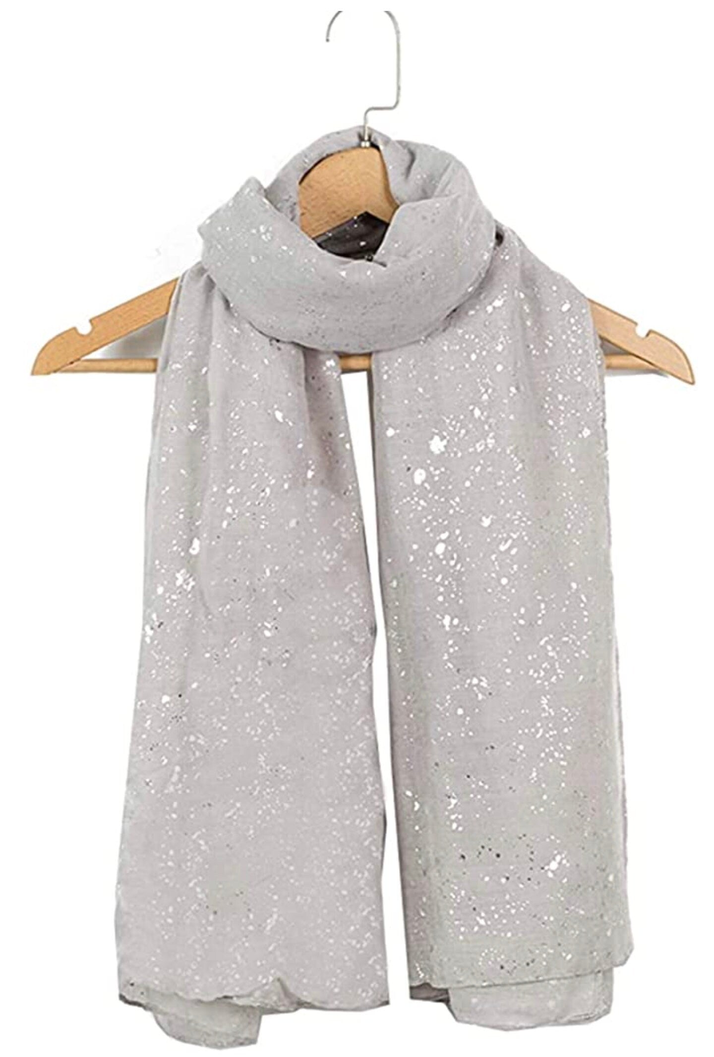 Evening Silver Sparkle Wrap Stole Shawl For Wedding, Bridesmaid, Parties, Prom Scarf
