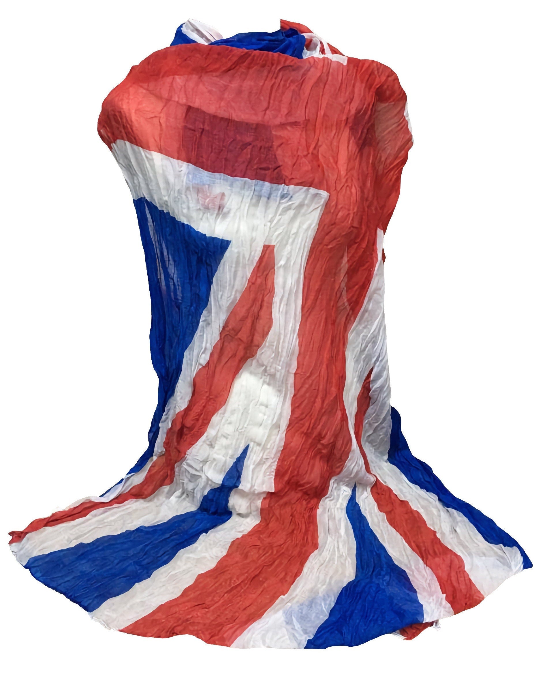 Uk Flag Print Scarf Union Jack London Fashion Denim Blue Fashion Scarf