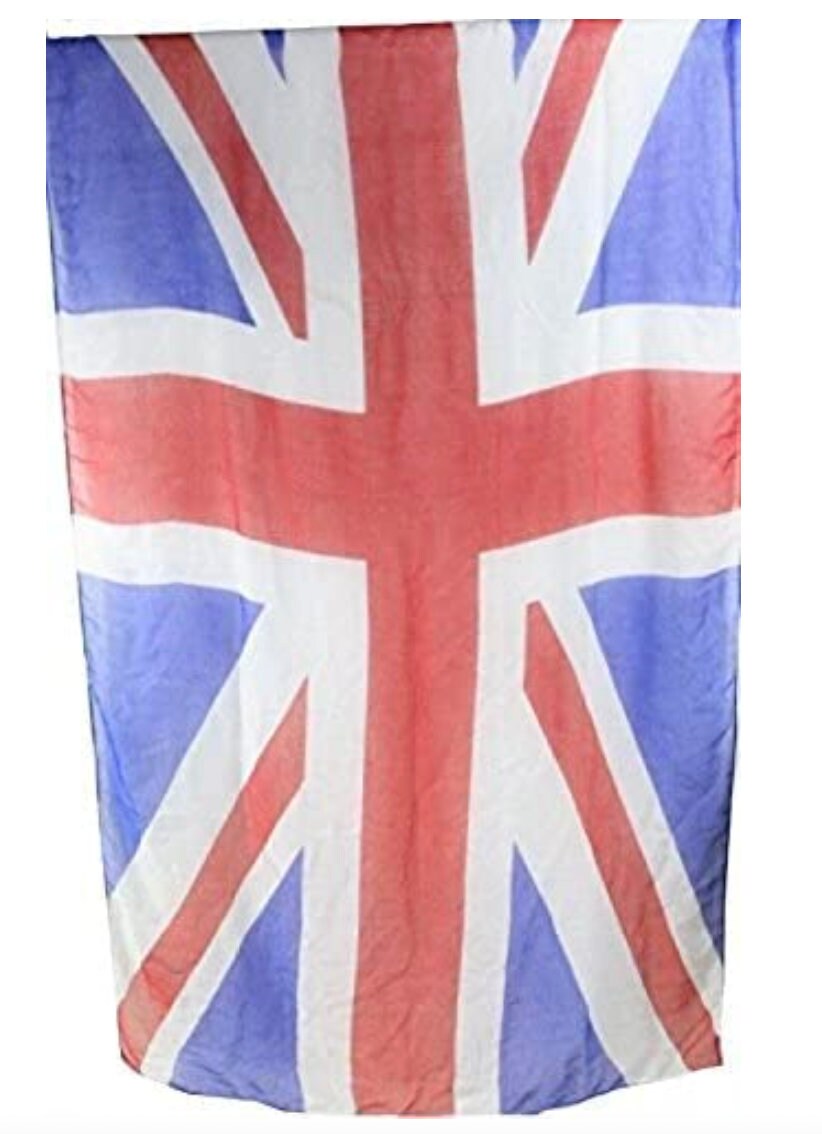 Uk Flag Print Scarf Union Jack London Fashion Denim Blue Fashion Scarf