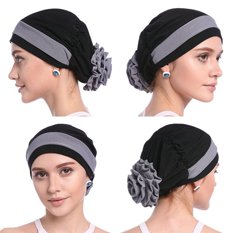 Chemo Hat Stretchy Beanie Bandana Turban Cap Skull Cap Ethnic Head Wrap Hat Headscarf Hair Loss