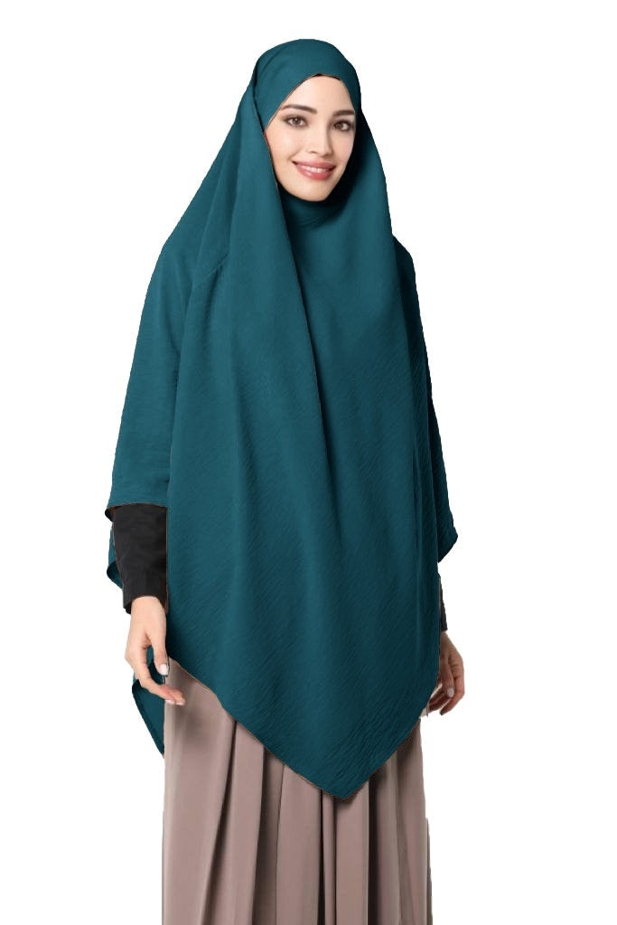 Modest Wear Khimar with Tie Back Premium Quality Jazz Crepe Scarf Hijab Prayer for Ramadan Eid Hajj Umrah Women Ladies Gift