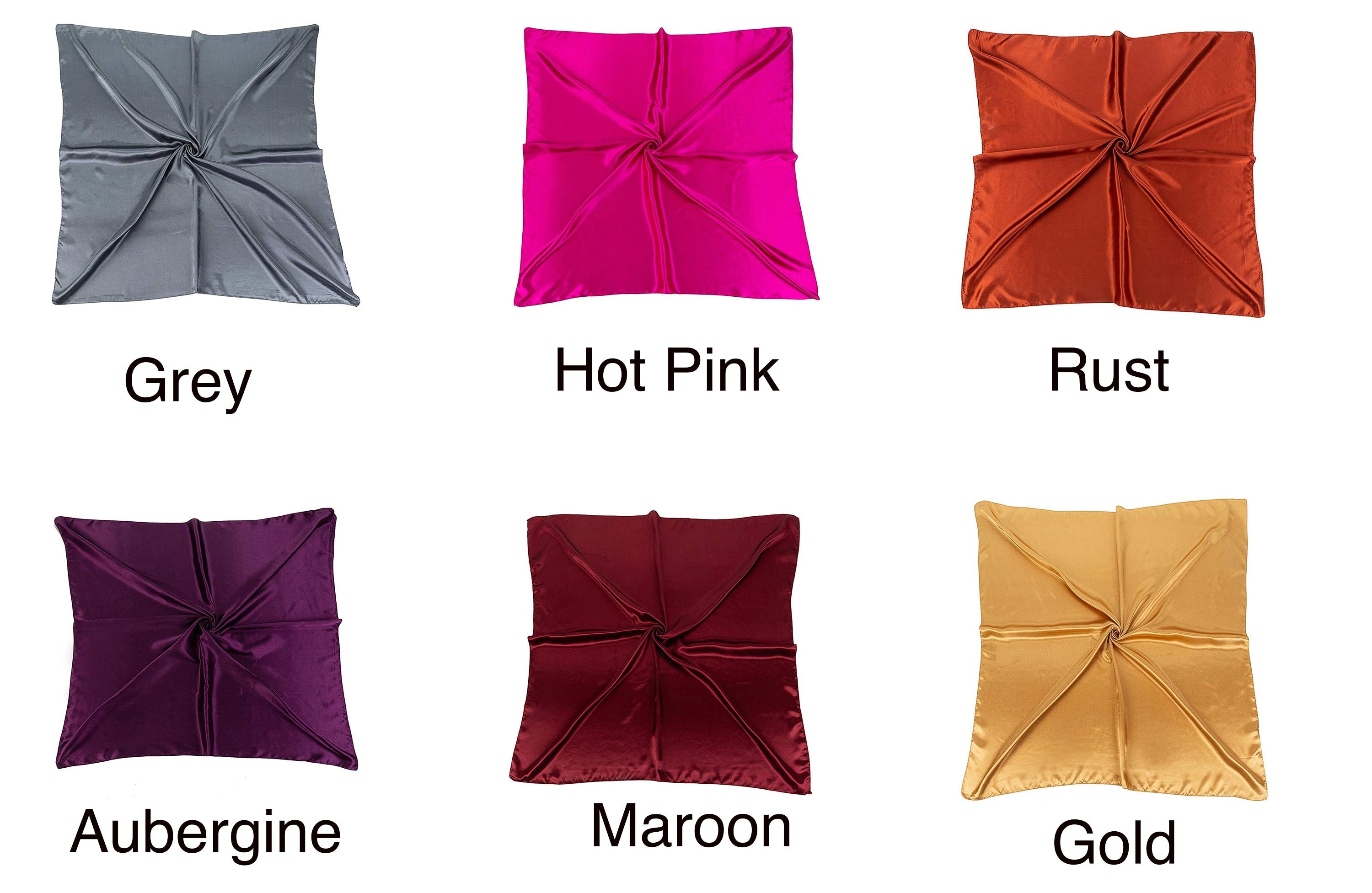 Satin Silk Square Large 90 cm X 90 cm Plain Nautical Head Neck Best Gift for Your Loved Ones Scarf Wrap
