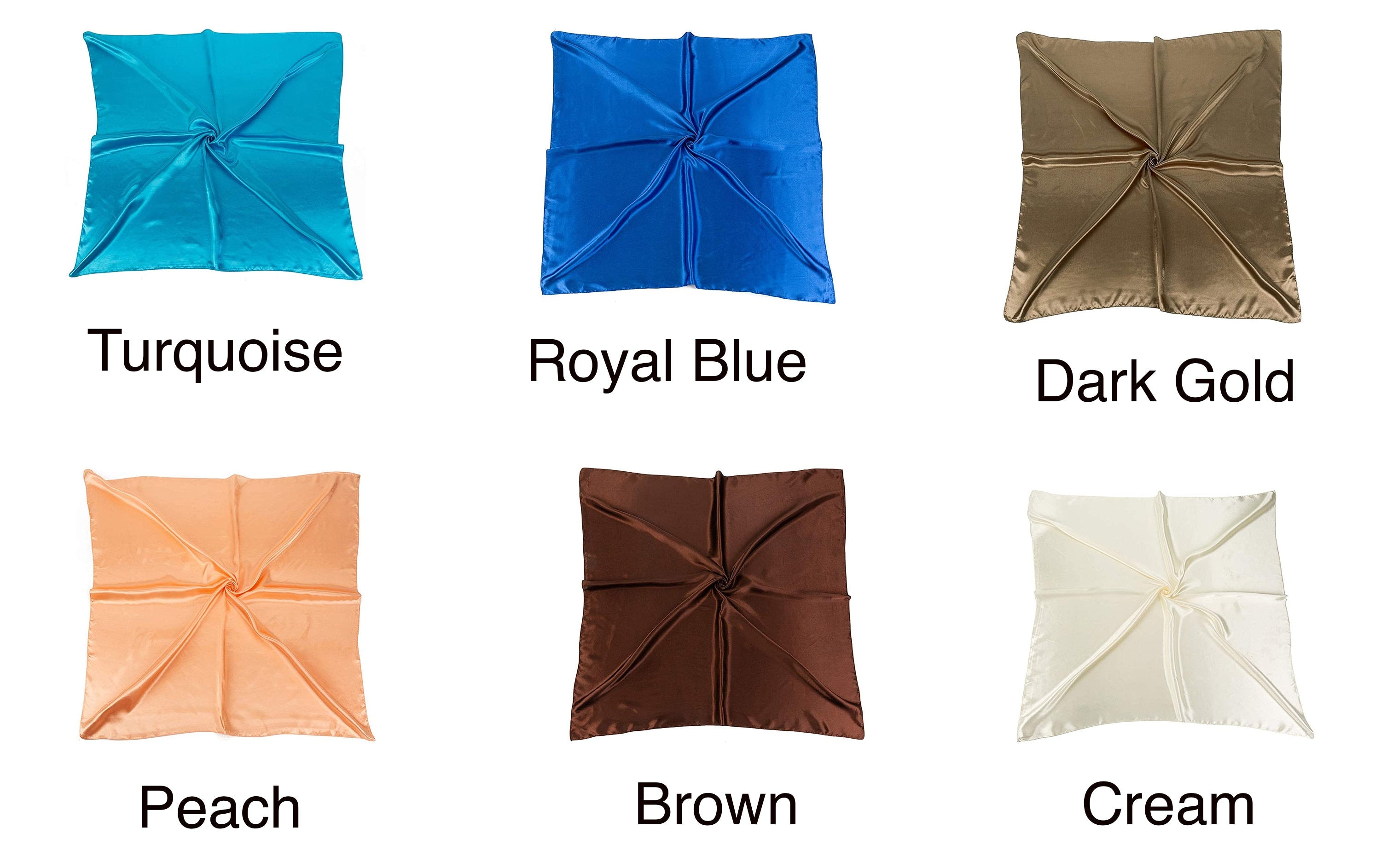 Satin Silk Square Large 90 cm X 90 cm Plain Nautical Head Neck Best Gift for Your Loved Ones Scarf Wrap