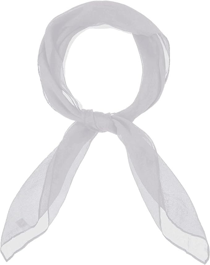 Chiffon Silk feel Scarves Women Plain Neck Retro Lightweight Scarves Bandana for Women size 45 x 160 cms