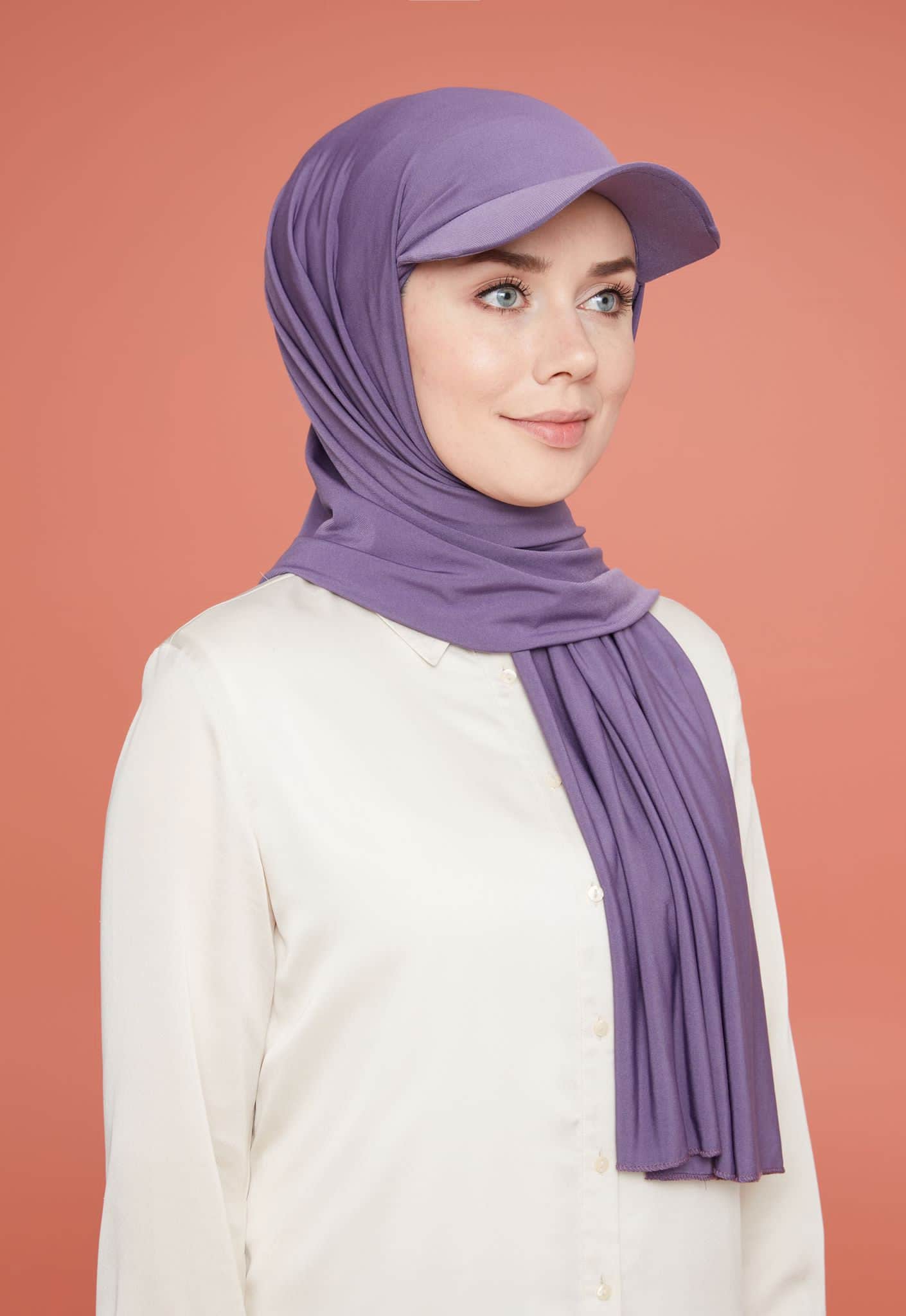 Muslim Women Girls Jersey Hijab With Base Ball Cap Summer Sports with Hijabs Ready To Wear Instant Sport