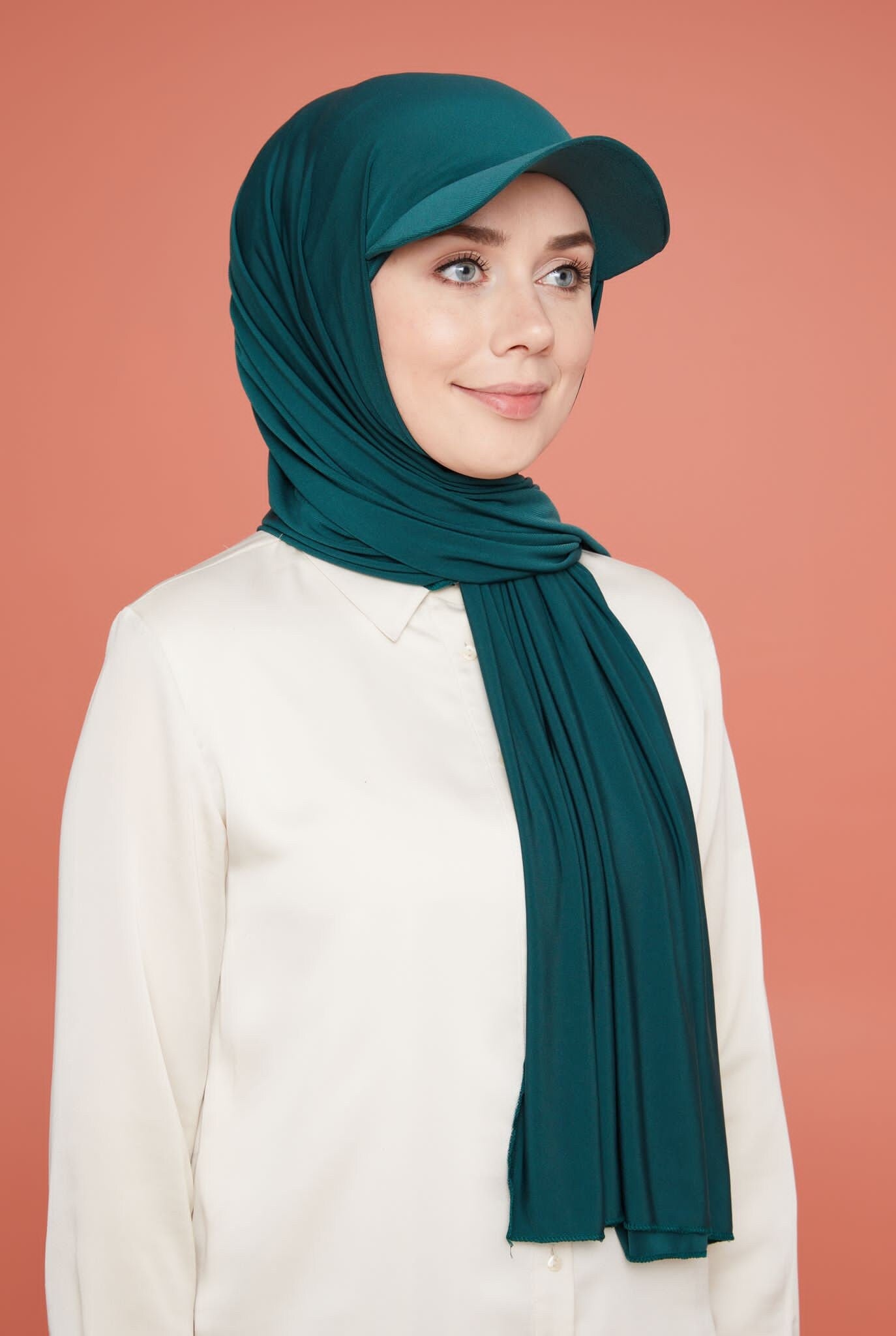 Muslim Women Girls Jersey Hijab With Base Ball Cap Summer Sports with Hijabs Ready To Wear Instant Sport