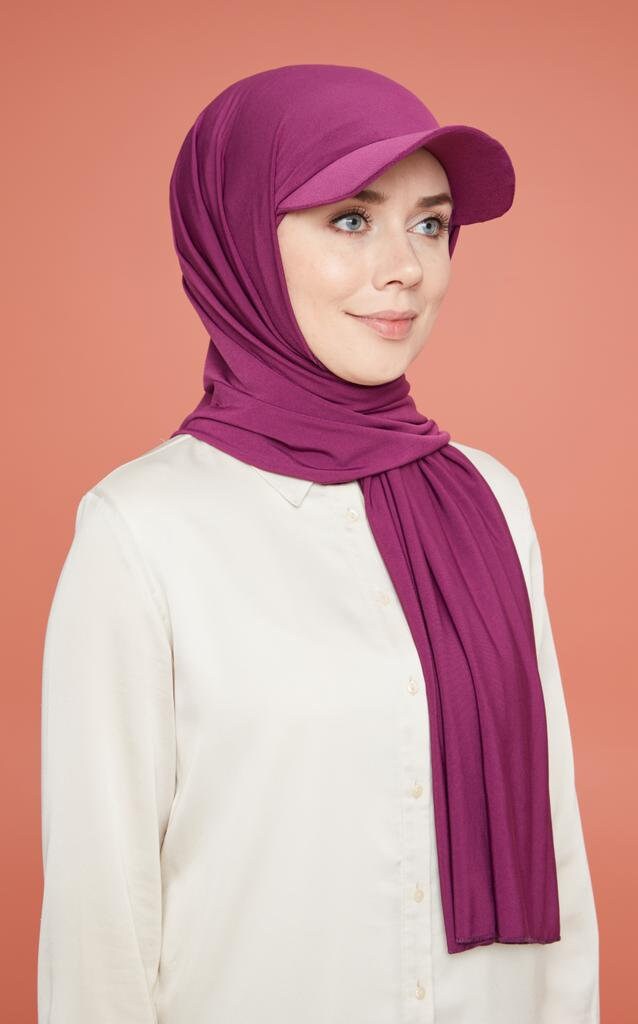 Muslim Women Girls Jersey Hijab With Base Ball Cap Summer Sports with Hijabs Ready To Wear Instant Sport
