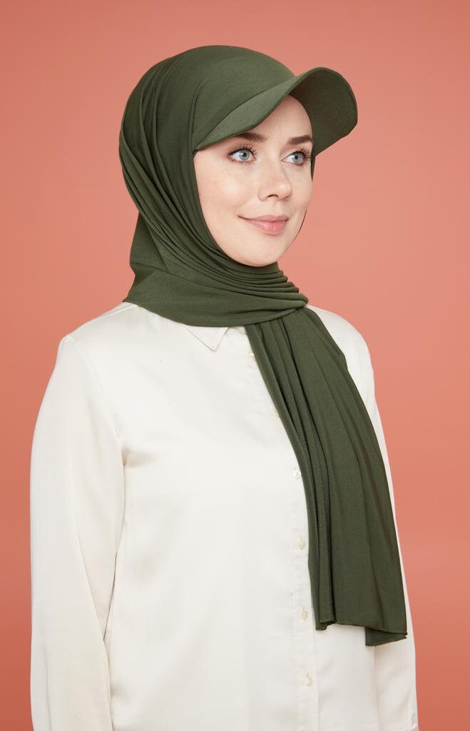 Muslim Women Girls Jersey Hijab With Base Ball Cap Summer Sports with Hijabs Ready To Wear Instant Sport