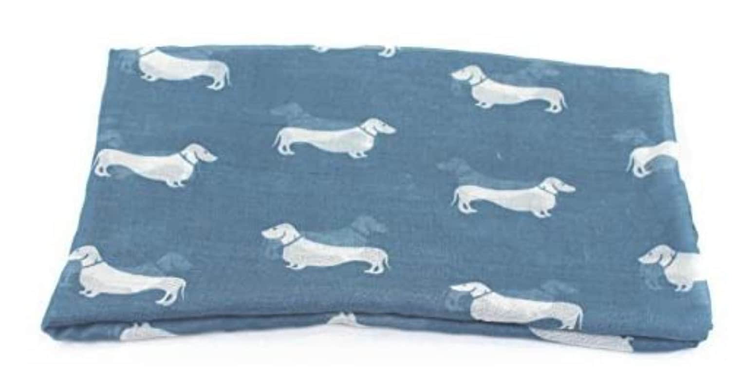 Dachshund Sausage Dog Print Women's Ladies Girls Scarf Shawl Wrap Oversize Gift