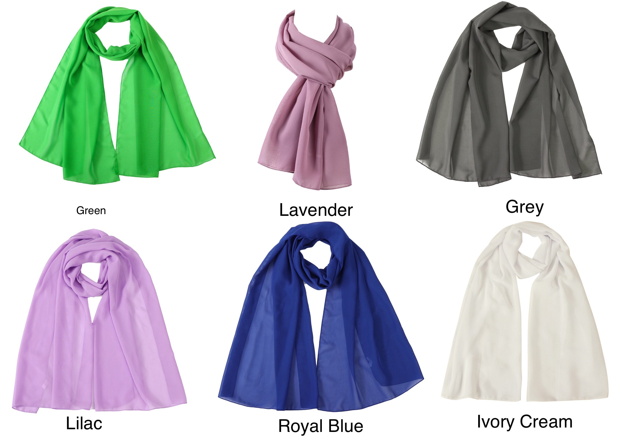 45 x 160 Cm Chiffon Scarves Wraps for Wedding Party Special Occasions Women Plain Neck Scarf Soft Head wrap Girls Headscarf Sheer Wrap