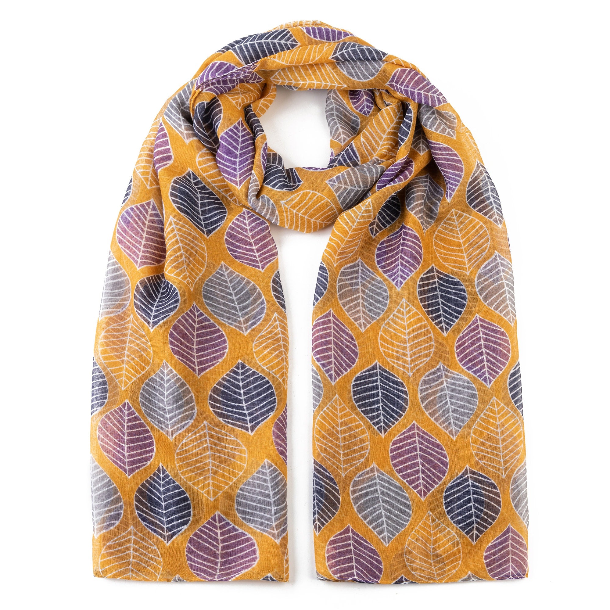 Tree Leaves Print Scarf Women Scarf Shawl Wrap Ladies Long