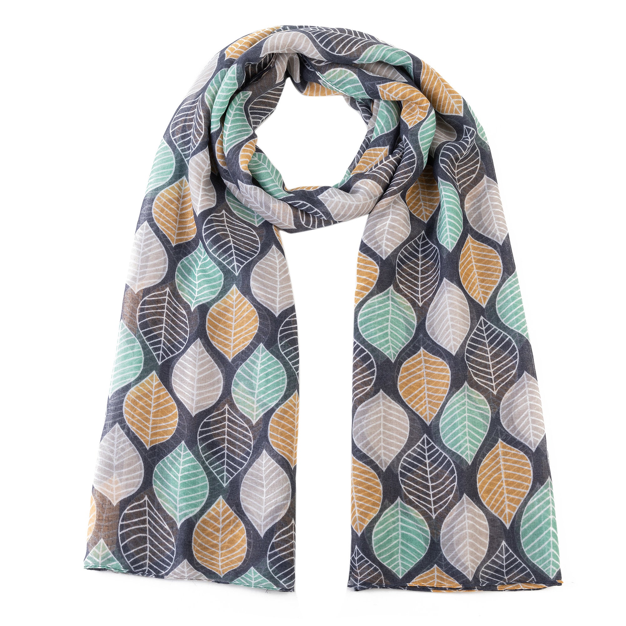 Tree Leaves Print Scarf Women Scarf Shawl Wrap Ladies Long