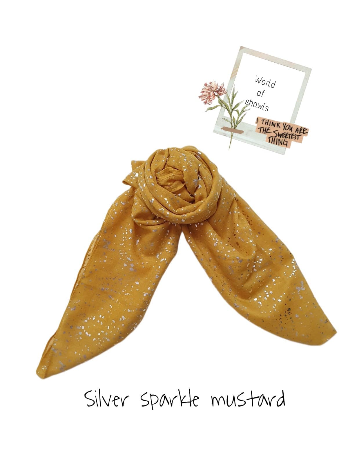 Elegant Sparkle Scarf with SILVER Metallic Foil Print Classy Ritzy Scarves Wrap Shawl Ideal Gift