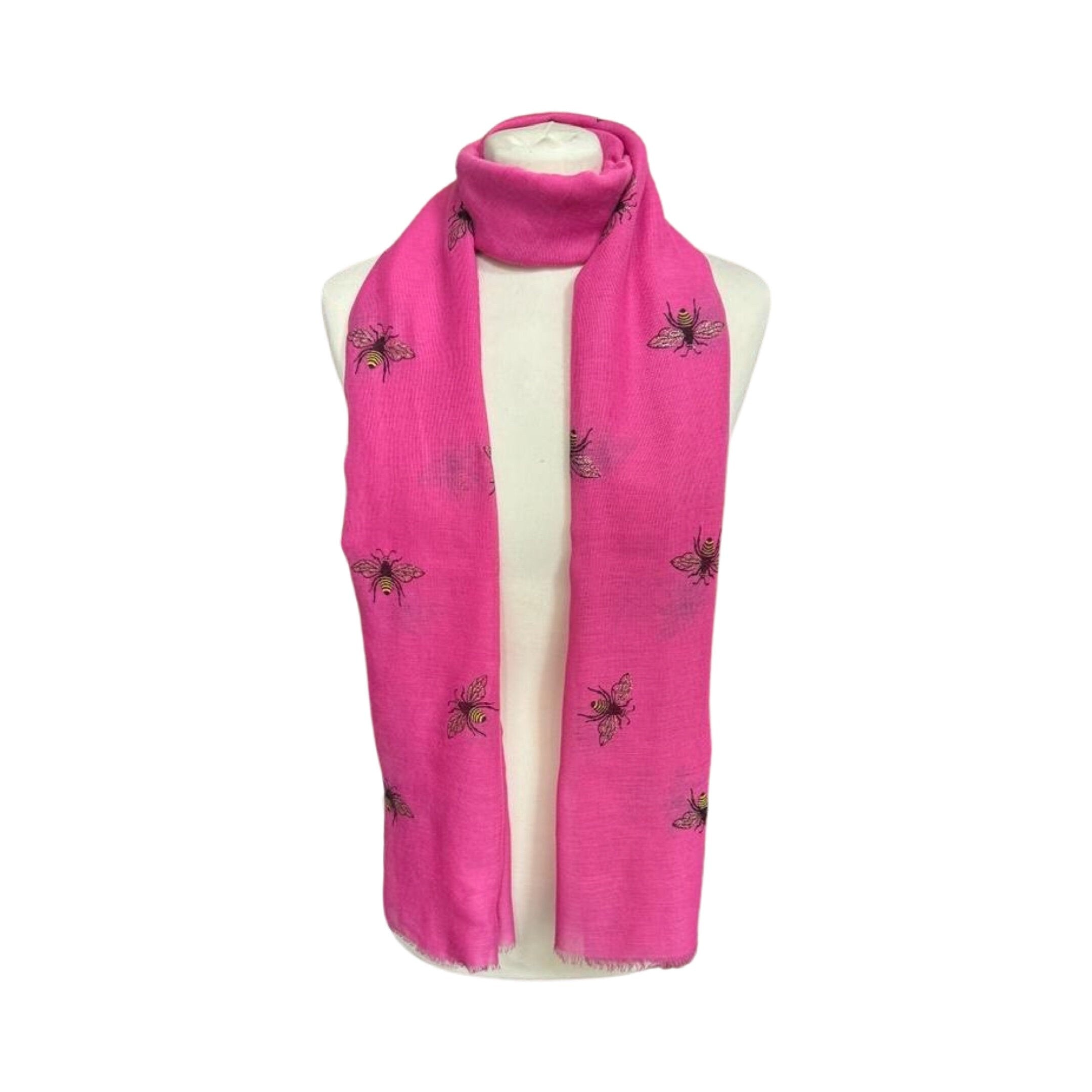 Ladies Girls Women's Glitter Bumble Bees Scarves Wraps Shawl Soft Scarf