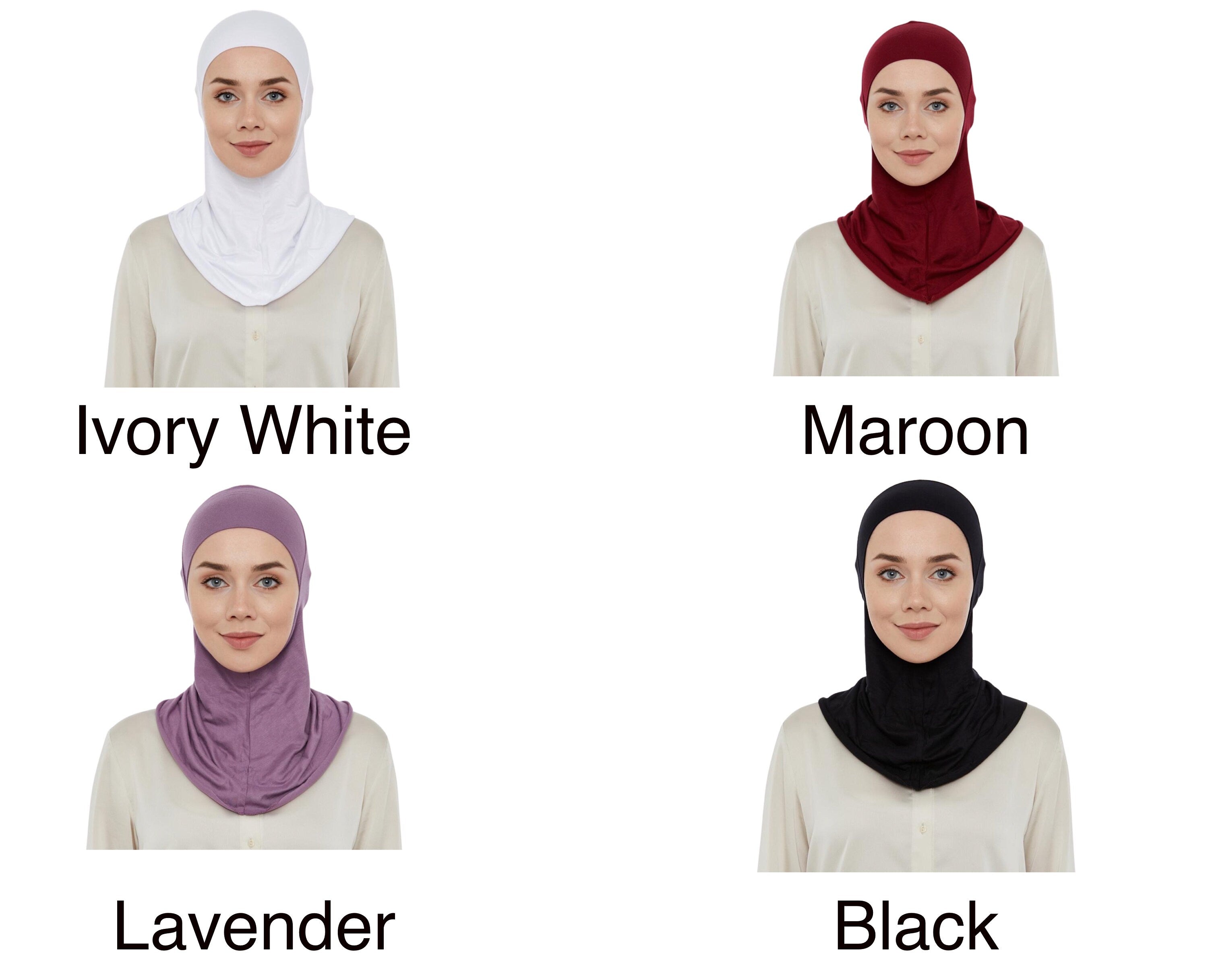 Premium Stretchy Women Girls Ninja Hijab Under Scarf Cap Turban Bone Bonnet Islamic Neck Cover Muslim