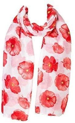 Poppy Flower Colourful Big Size Soft light Weight Remembrance Day Scarf Sarong for ladies women girls perfect gift