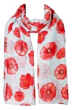 Poppy Flower Colourful Big Size Soft light Weight Remembrance Day Scarf Sarong for ladies women girls perfect gift