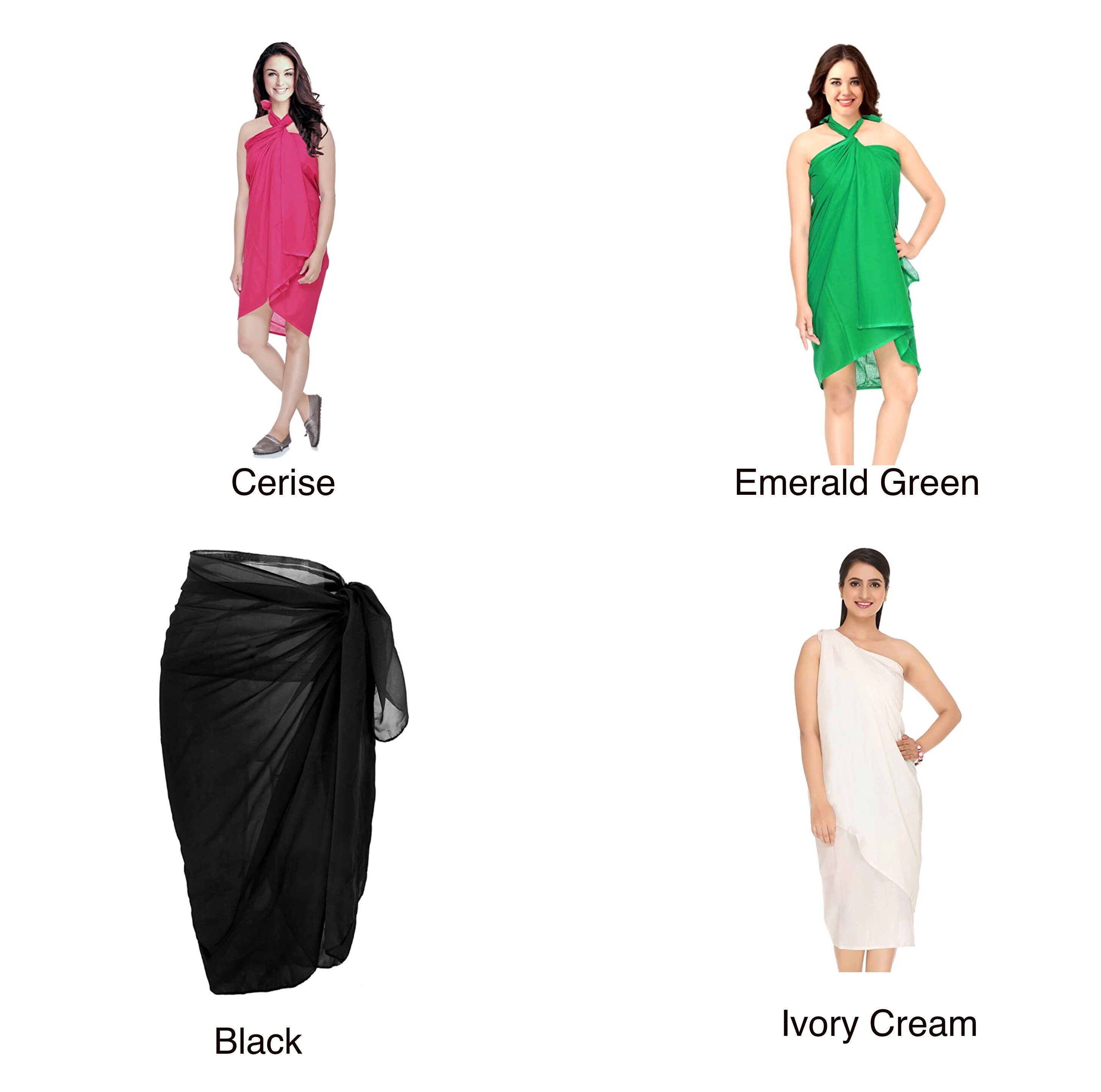 Cotton Plain Sarong Coverup Wrap Scarf