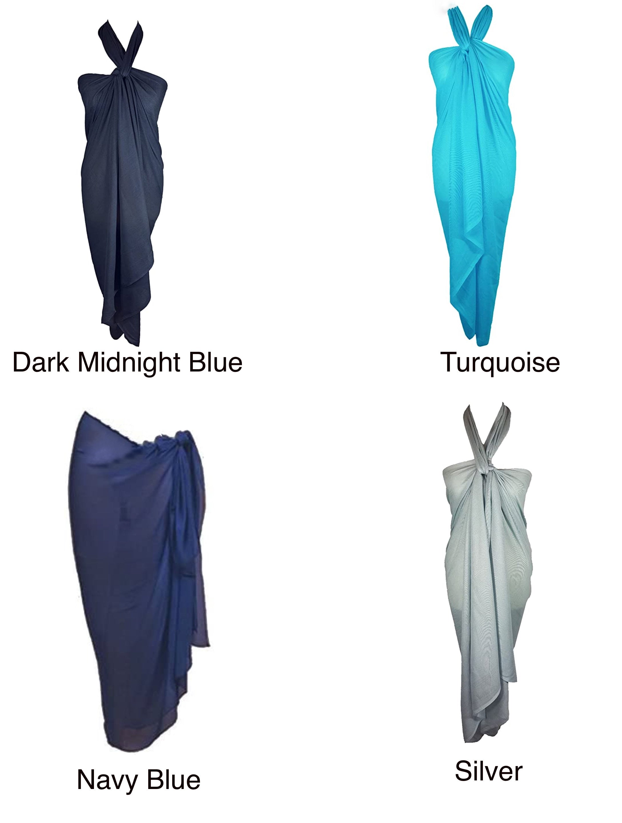 Cotton Plain Sarong Coverup Wrap Scarf