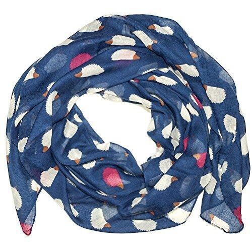 Hedgehog Print Scarf Wrap Big Size Available In Navy, Black, Dusty Pink, White And Grey Colour