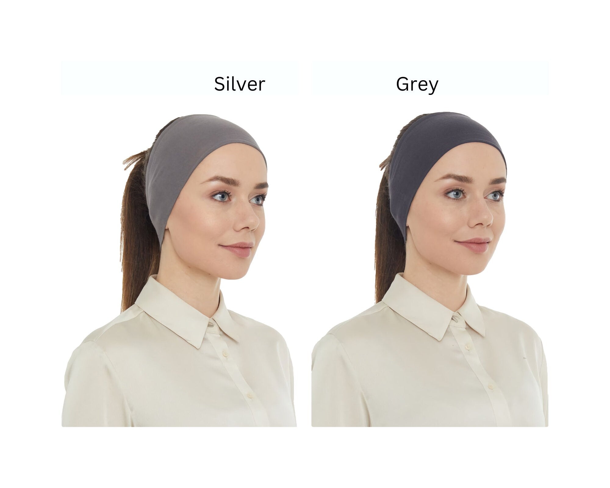 Hijab Scarf Sports Headband With Non-Slip Silicone Grips for Ladies Women Girls
