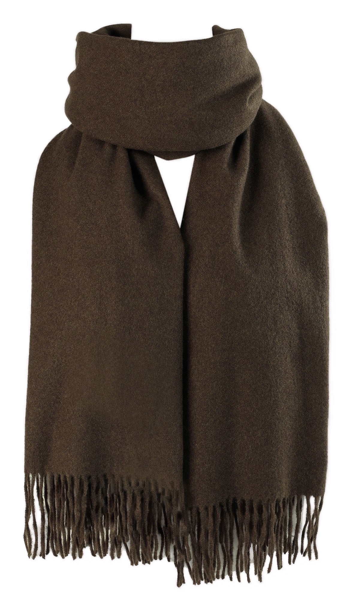 Brown Winter Warm Cashmere Feel Wrap Blanket Shawl Scarf Warm Soft Cozy