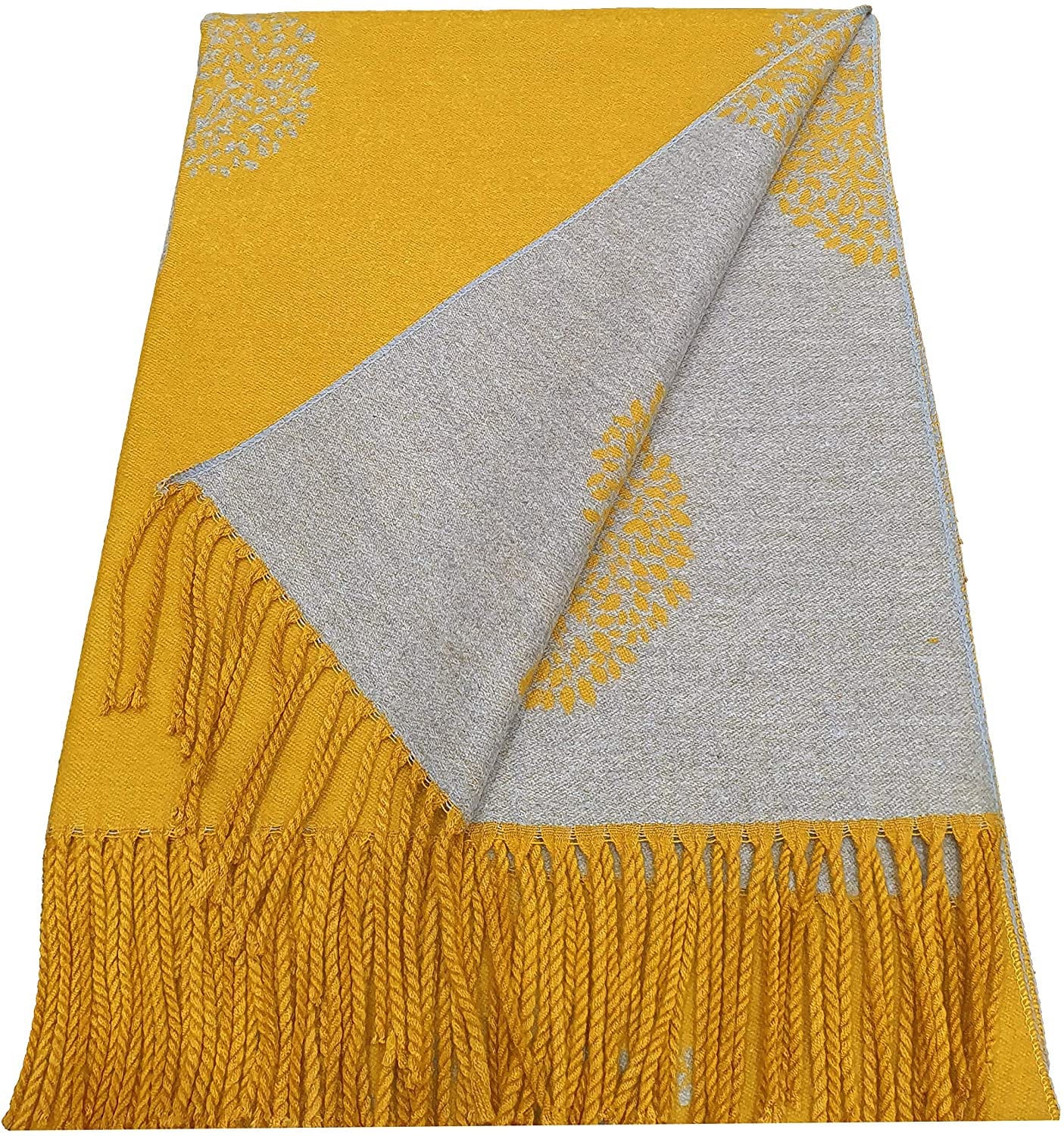 WINTER WARMER Reversible Thick Long Mulberry Tree Print Fashion Scarf Blanket Wrap