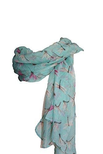 Womens Ladies Scarf Pashmina Beach Wear Coverup Kaftan Wrap Sarong Shawl Dragonfly Print