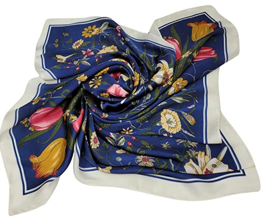 70 x 70 Cms Satin Silk Feeling Square Neck Scarf Head Hair Wraps