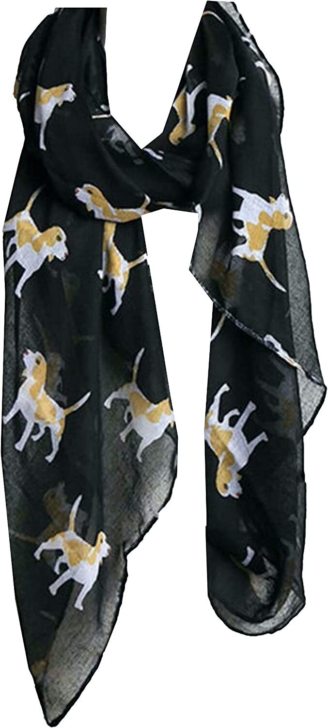 Ladies Spaniel Dog Puppy Print Large Shawl Wrap Scarf Pashmina Scarves
