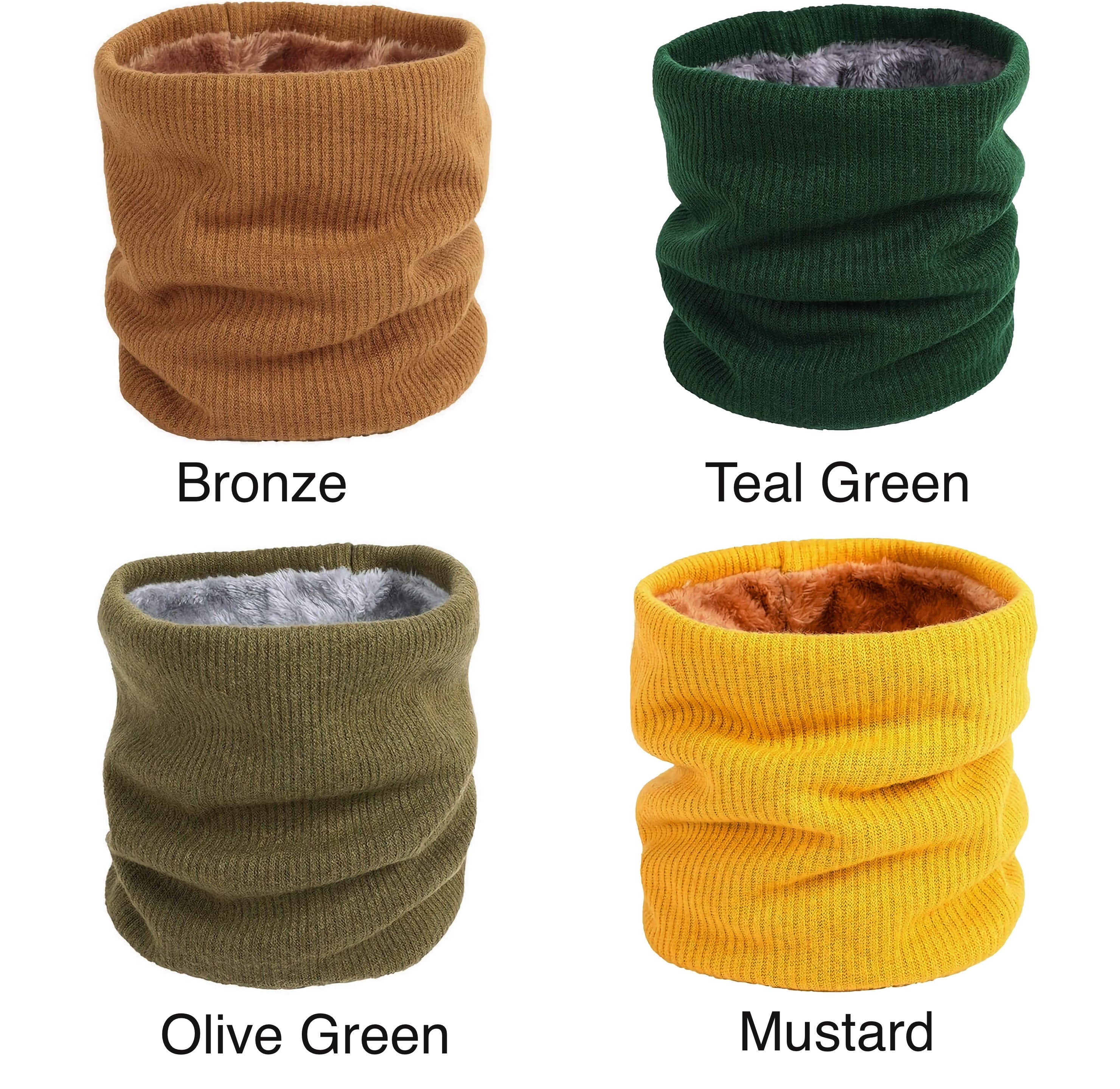 Neck Warmer Men Ski, Neck Gaiter Face Scarf Women, Fleece Scarf for Men Gaiter Mask, Thick Windproof Scarves Unisex Women Girls