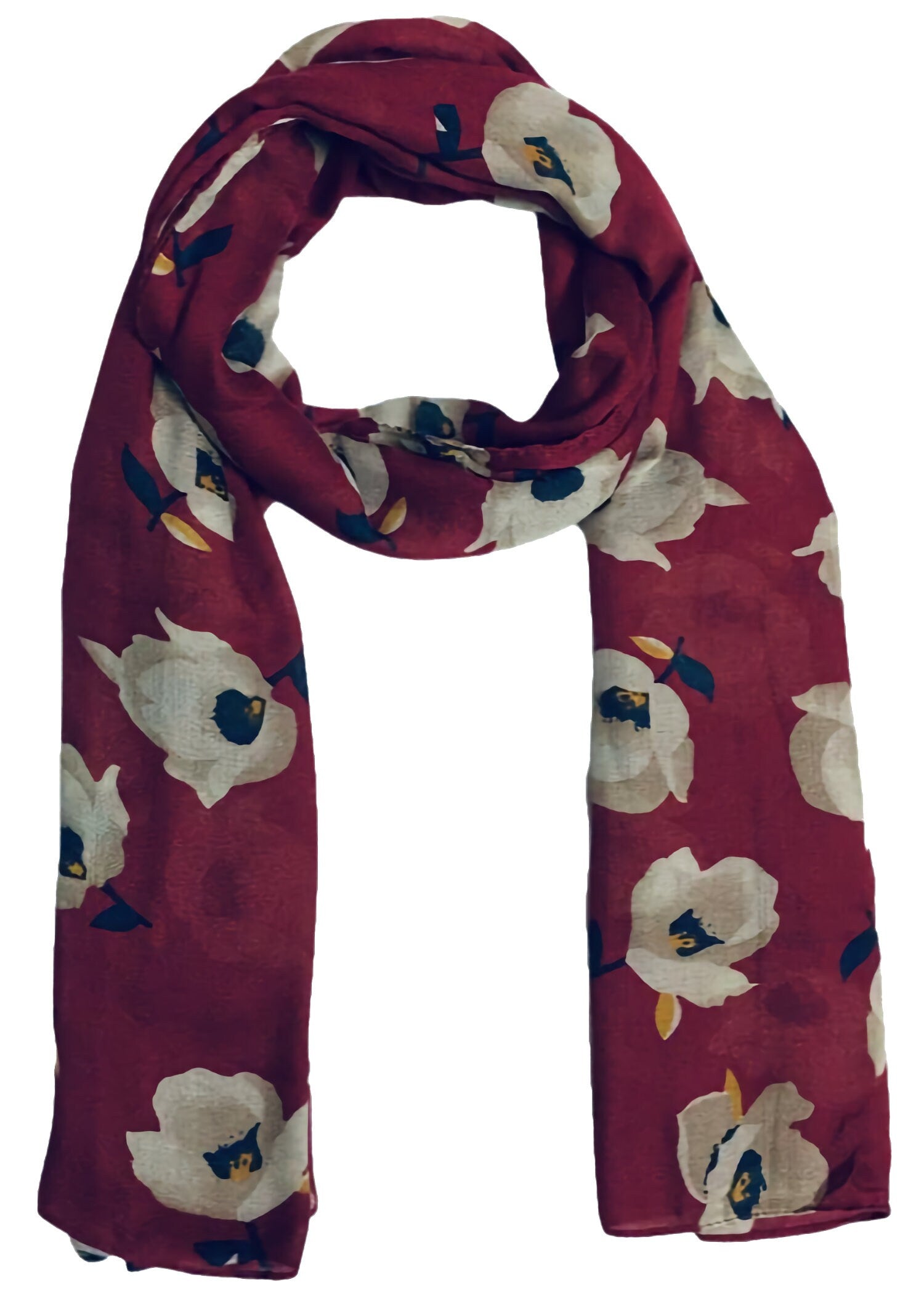 Floral Design Ladies Scarf Wrap Shawl