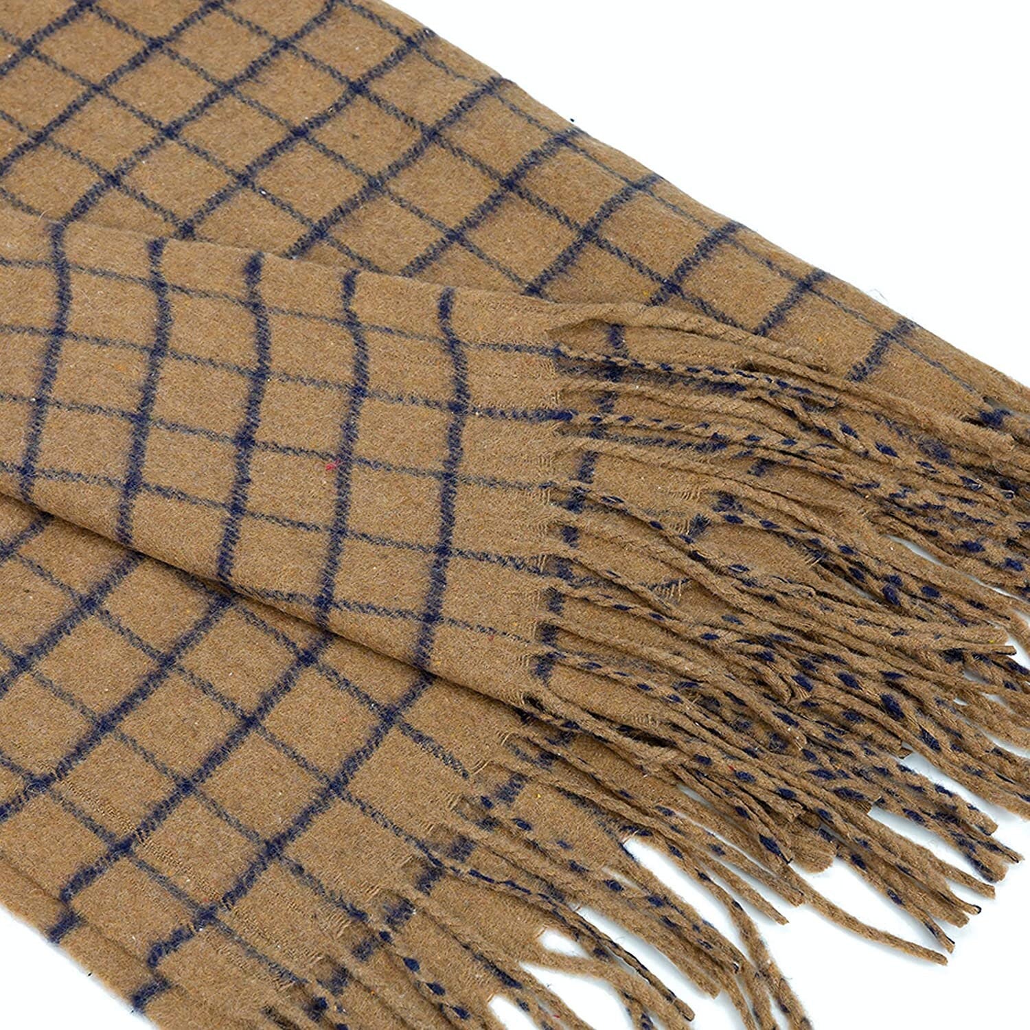 WINTER WARMER Thick Large Window Pane/Check/Graph Fashion Scarf Blanket Wrap Unisex